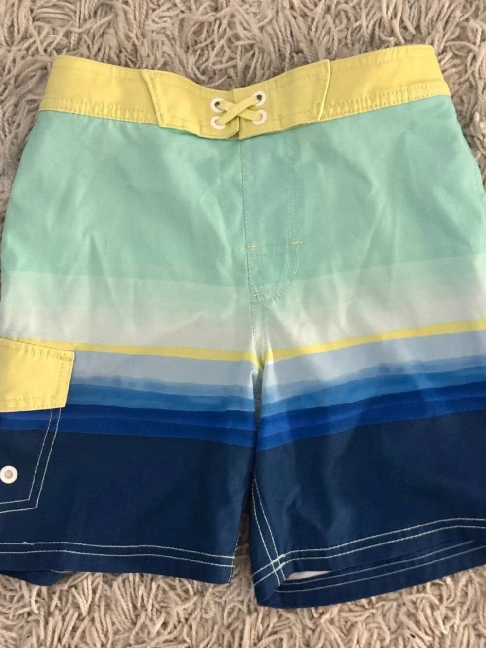Wonder Nation Boy’s Swim Trunks Rush Guard Bundle – Size Medium 8 YO